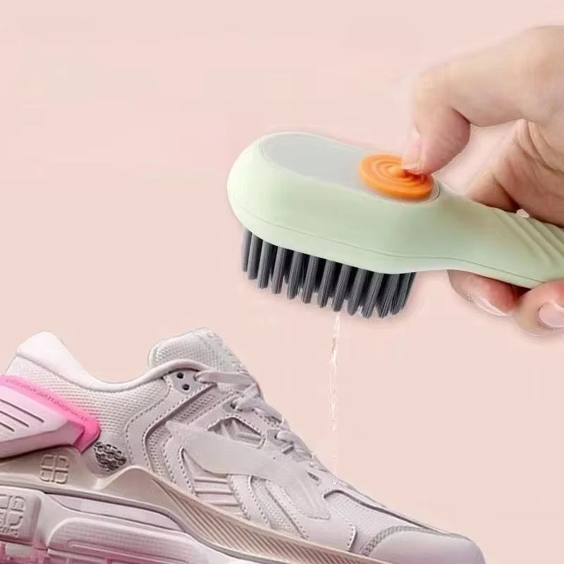 Shoe Washing Machine Bag with Soft Bristle Brush Set - Durable Laundry Bag & Liquid Shoe Cleaner Brush for All Shoes